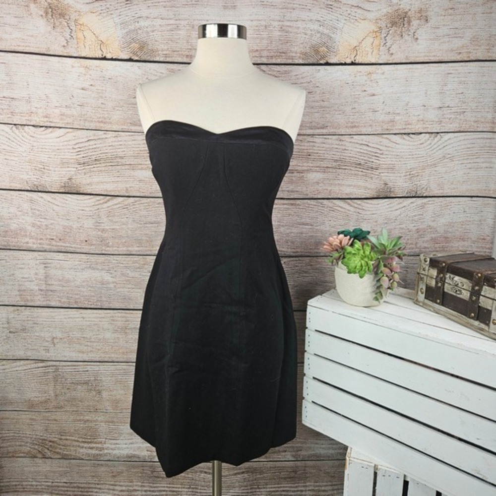 Tracy Reese Strapless Dress Black Mini‎ Cocktail Party Dress Size 8